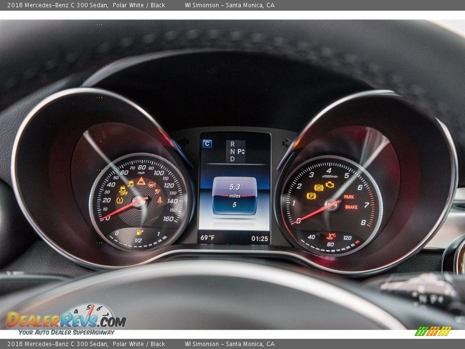 2018 Mercedes-Benz C 300 Sedan Polar White / Black Photo #7