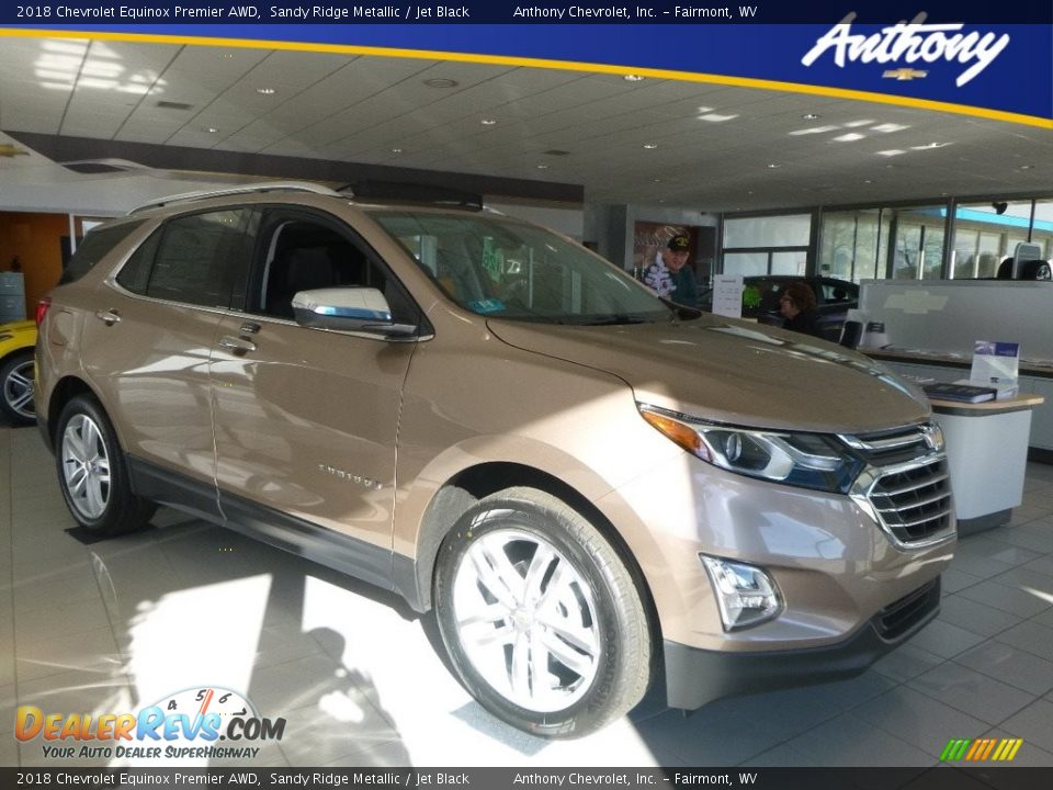 2018 Chevrolet Equinox Premier AWD Sandy Ridge Metallic / Jet Black Photo #1