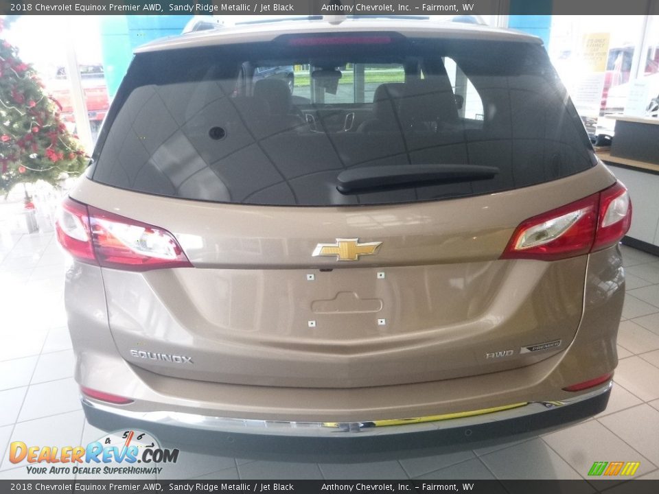 2018 Chevrolet Equinox Premier AWD Sandy Ridge Metallic / Jet Black Photo #4