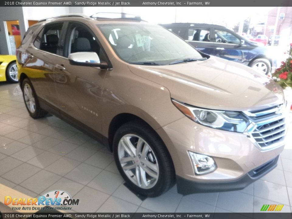2018 Chevrolet Equinox Premier AWD Sandy Ridge Metallic / Jet Black Photo #7
