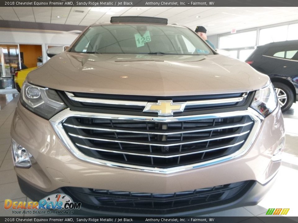 2018 Chevrolet Equinox Premier AWD Sandy Ridge Metallic / Jet Black Photo #8