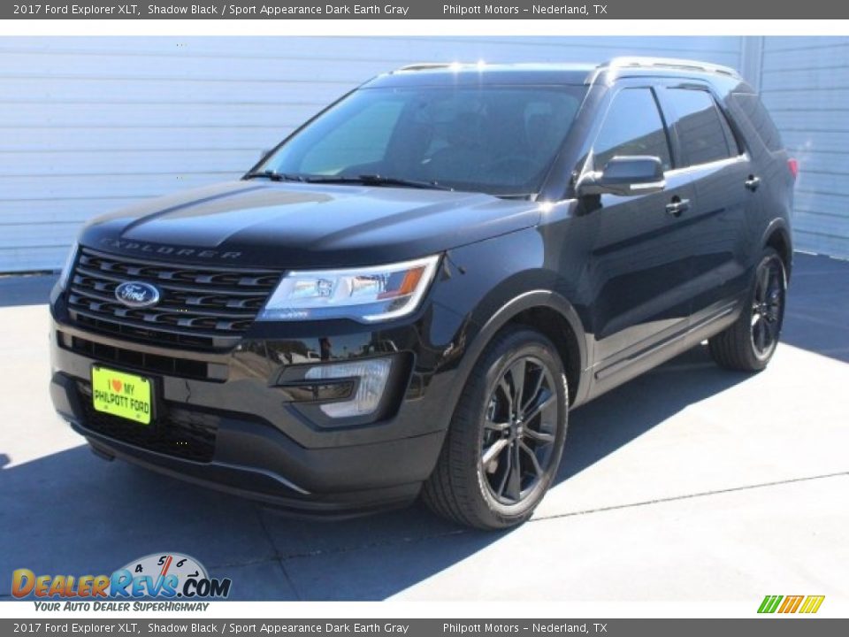 2017 Ford Explorer XLT Shadow Black / Sport Appearance Dark Earth Gray Photo #3