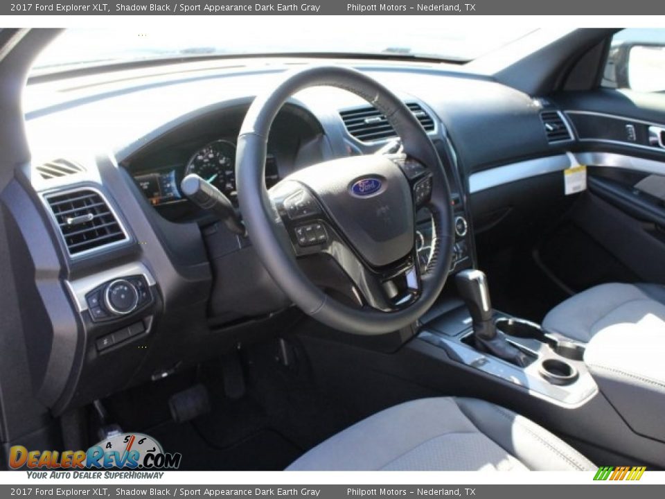 2017 Ford Explorer XLT Shadow Black / Sport Appearance Dark Earth Gray Photo #10