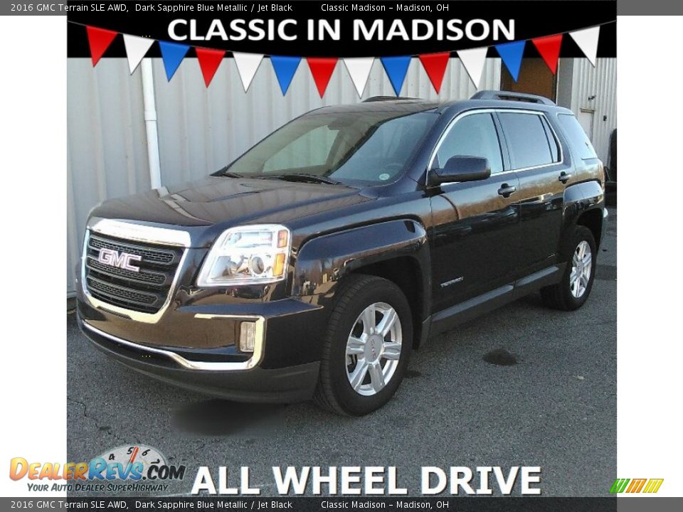 2016 GMC Terrain SLE AWD Dark Sapphire Blue Metallic / Jet Black Photo #1