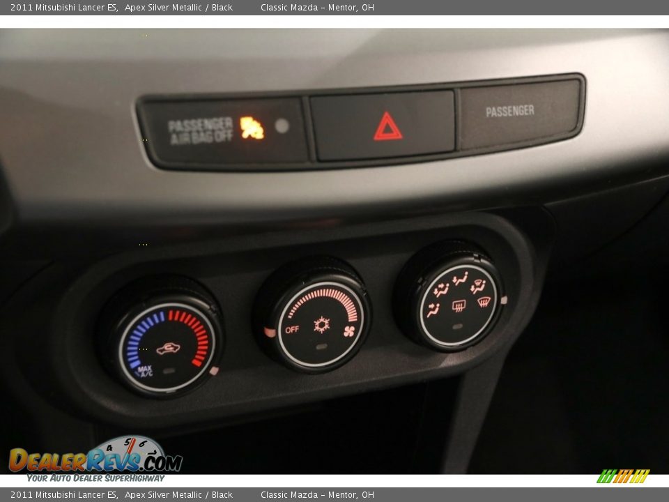 2011 Mitsubishi Lancer ES Apex Silver Metallic / Black Photo #14