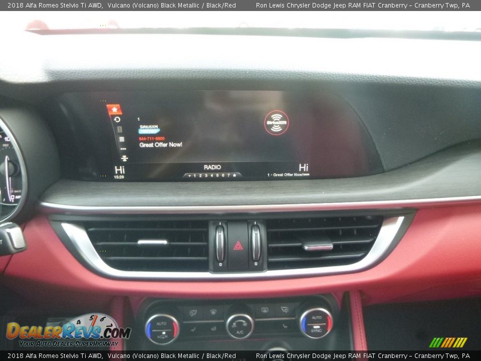 2018 Alfa Romeo Stelvio Ti AWD Vulcano (Volcano) Black Metallic / Black/Red Photo #23