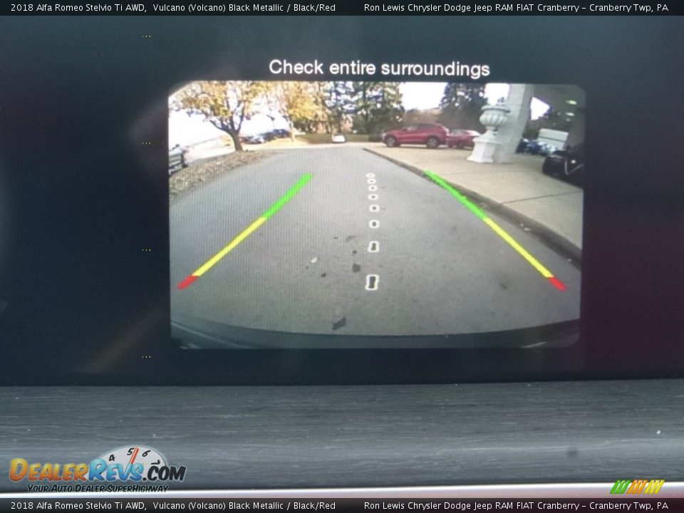 2018 Alfa Romeo Stelvio Ti AWD Vulcano (Volcano) Black Metallic / Black/Red Photo #24