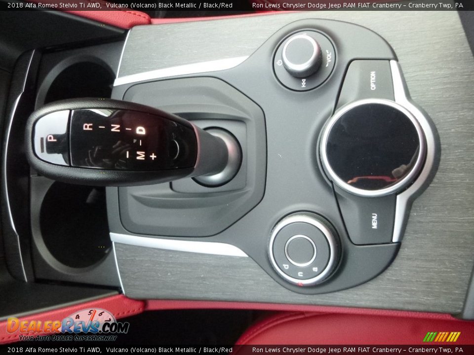 2018 Alfa Romeo Stelvio Ti AWD Vulcano (Volcano) Black Metallic / Black/Red Photo #30