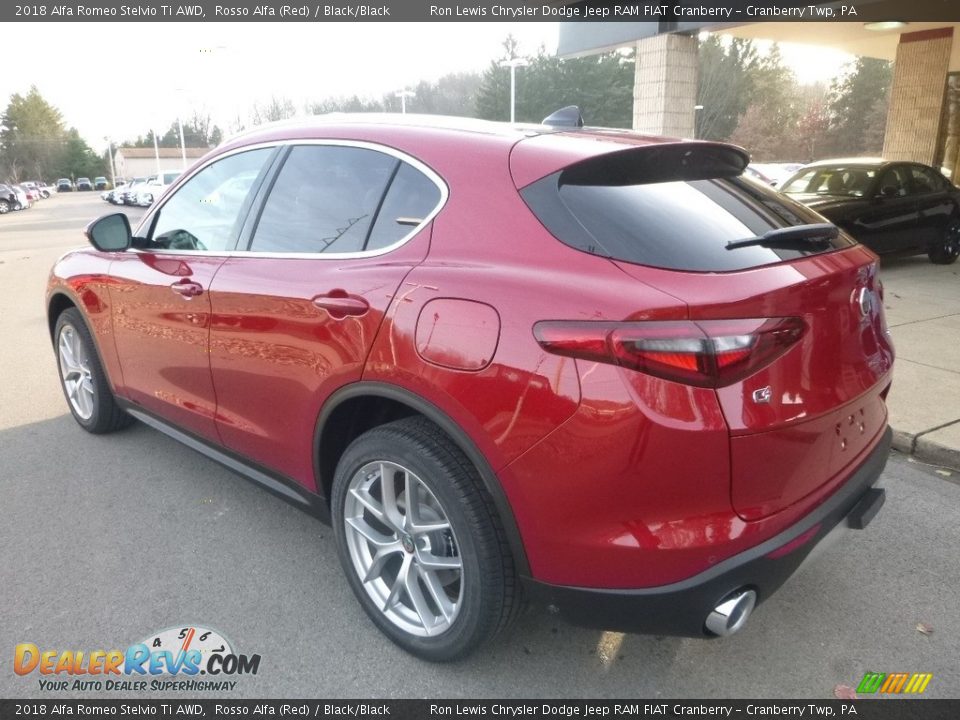 2018 Alfa Romeo Stelvio Ti AWD Rosso Alfa (Red) / Black/Black Photo #4