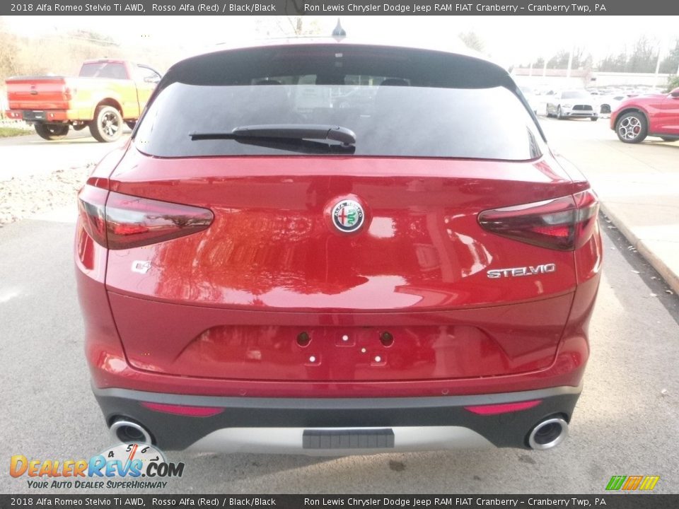 2018 Alfa Romeo Stelvio Ti AWD Rosso Alfa (Red) / Black/Black Photo #6