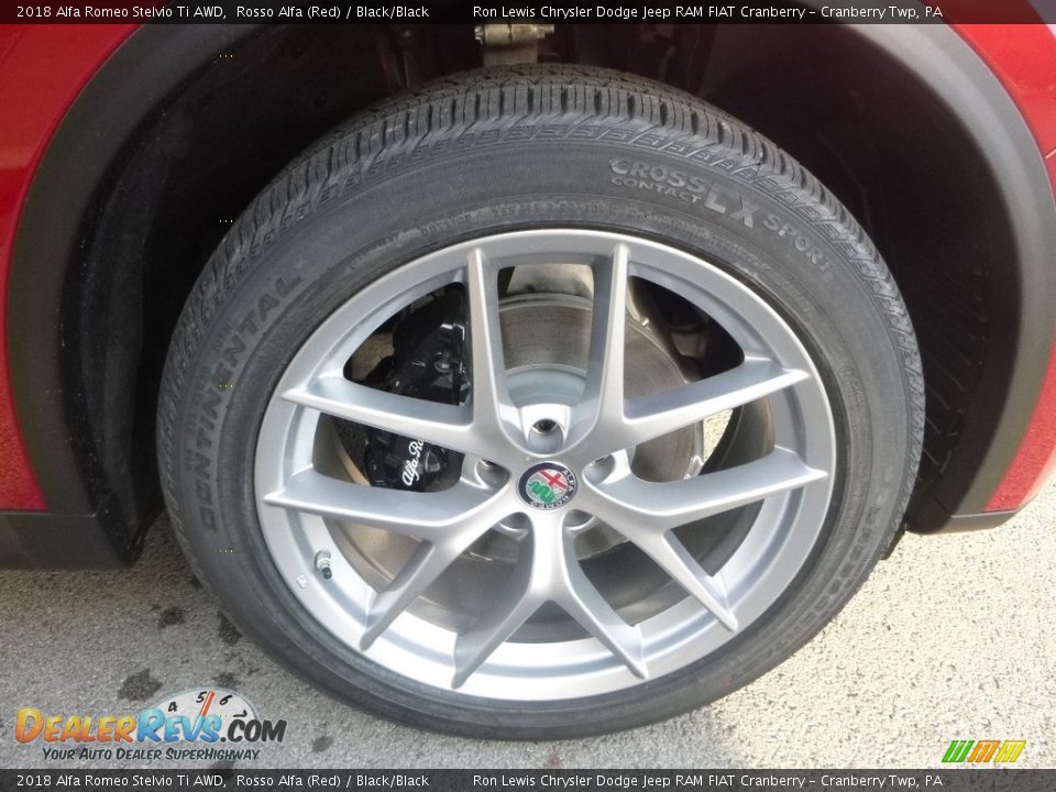 2018 Alfa Romeo Stelvio Ti AWD Rosso Alfa (Red) / Black/Black Photo #13