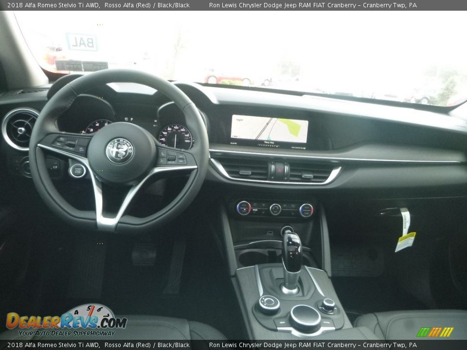 2018 Alfa Romeo Stelvio Ti AWD Rosso Alfa (Red) / Black/Black Photo #19