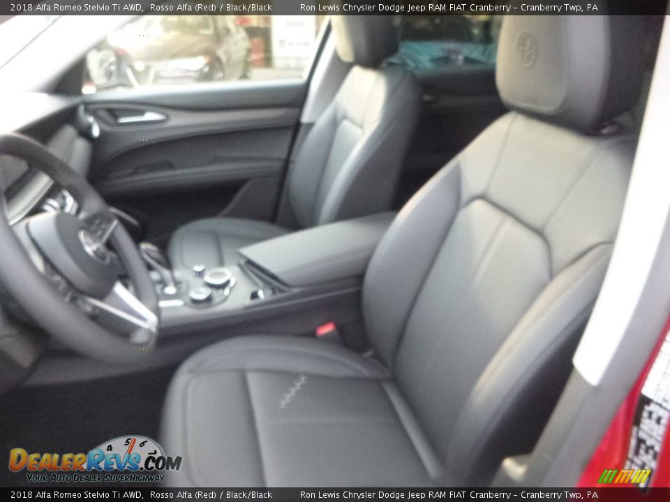2018 Alfa Romeo Stelvio Ti AWD Rosso Alfa (Red) / Black/Black Photo #21