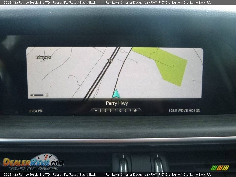 2018 Alfa Romeo Stelvio Ti AWD Rosso Alfa (Red) / Black/Black Photo #23