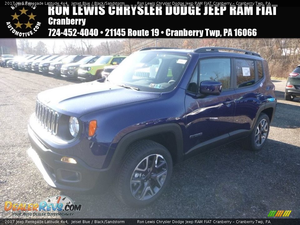 2017 Jeep Renegade Latitude 4x4 Jetset Blue / Black/Sandstorm Photo #1