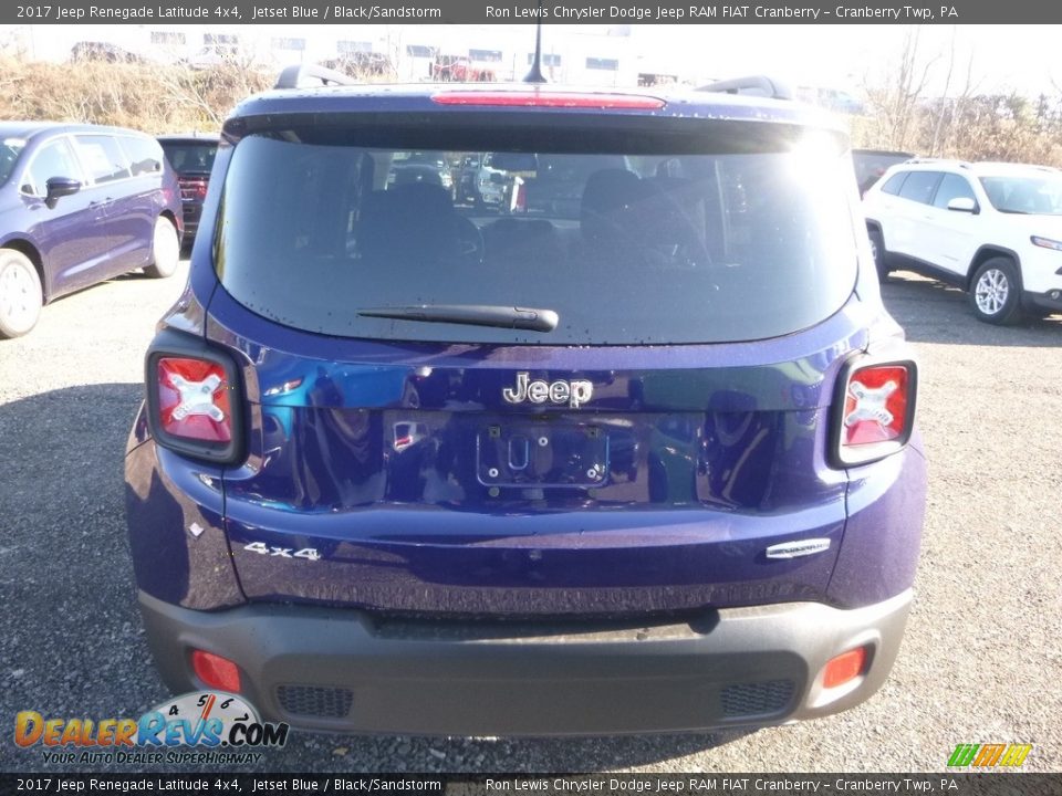2017 Jeep Renegade Latitude 4x4 Jetset Blue / Black/Sandstorm Photo #4