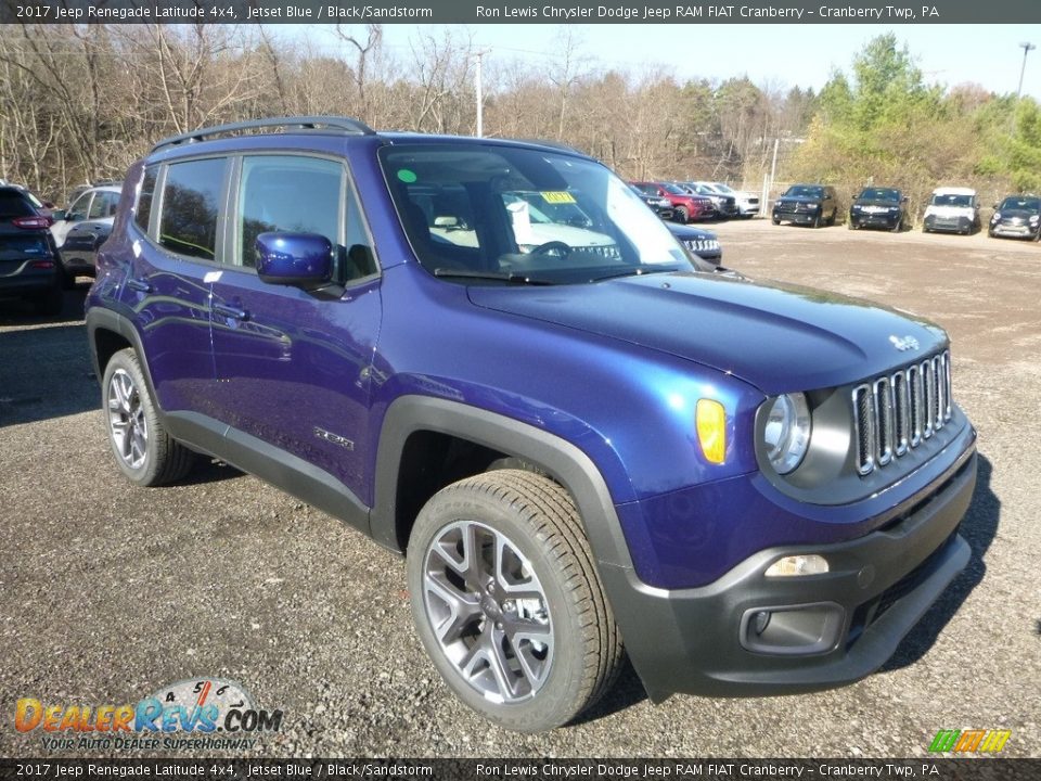 2017 Jeep Renegade Latitude 4x4 Jetset Blue / Black/Sandstorm Photo #7