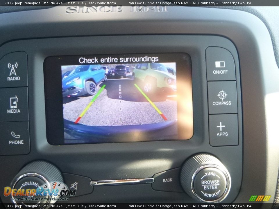2017 Jeep Renegade Latitude 4x4 Jetset Blue / Black/Sandstorm Photo #17
