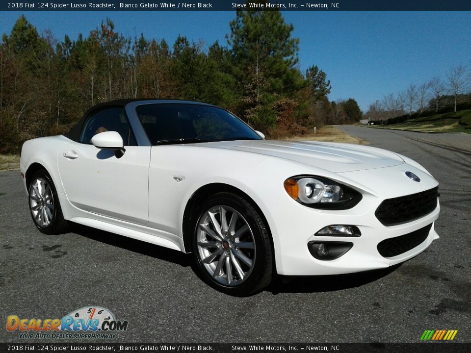 2018 Fiat 124 Spider Lusso Roadster Bianco Gelato White / Nero Black Photo #5