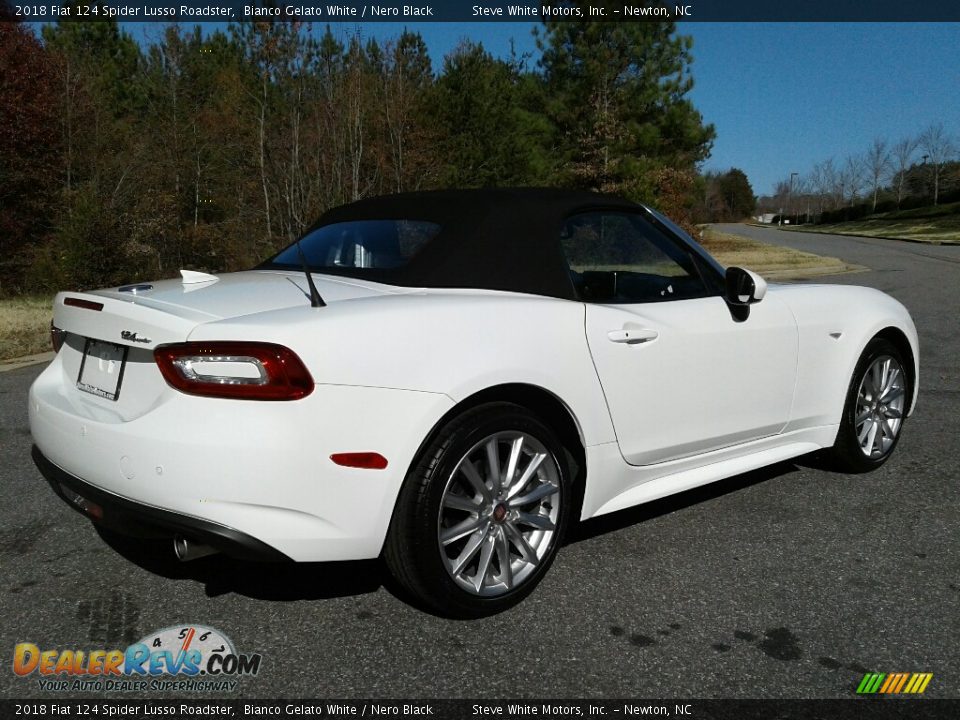 2018 Fiat 124 Spider Lusso Roadster Bianco Gelato White / Nero Black Photo #7