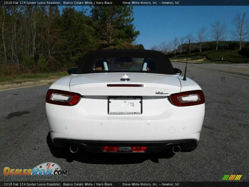 2018 Fiat 124 Spider Lusso Roadster Bianco Gelato White / Nero Black Photo #8