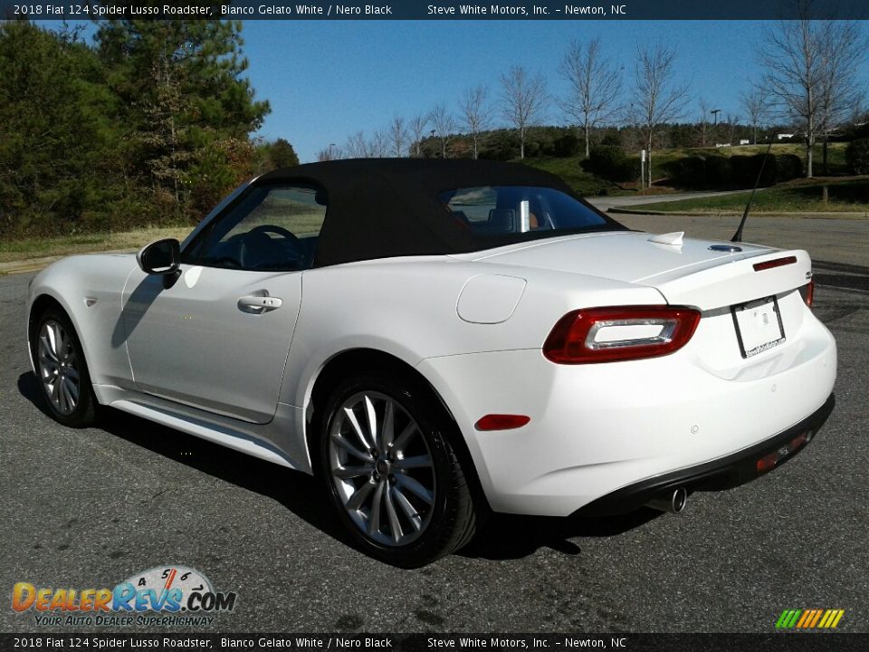 2018 Fiat 124 Spider Lusso Roadster Bianco Gelato White / Nero Black Photo #9