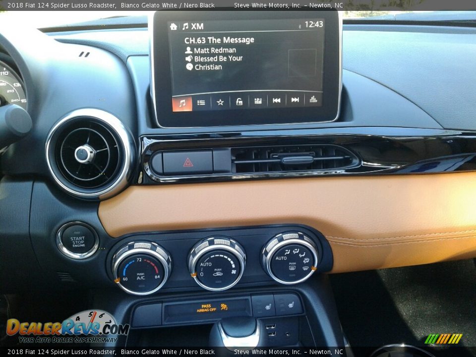 2018 Fiat 124 Spider Lusso Roadster Bianco Gelato White / Nero Black Photo #23