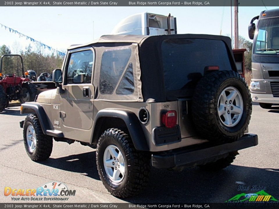 2003 Jeep Wrangler X 4x4 Shale Green Metallic / Dark Slate Gray Photo #3