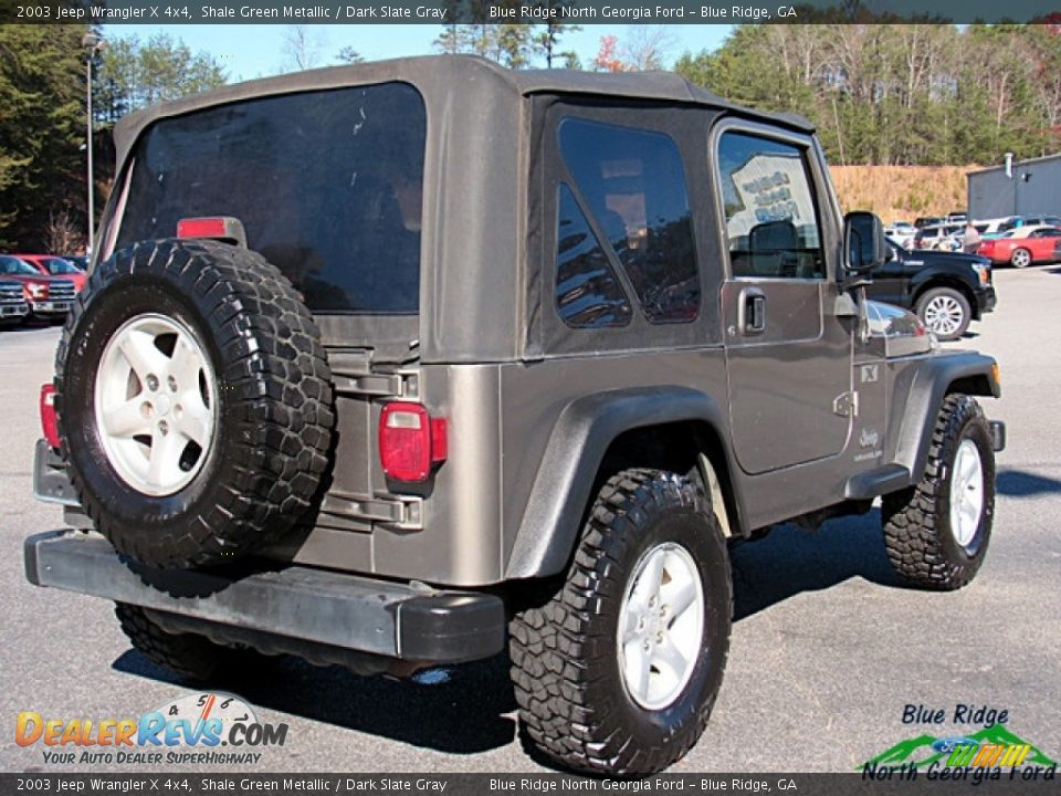 2003 Jeep Wrangler X 4x4 Shale Green Metallic / Dark Slate Gray Photo #6