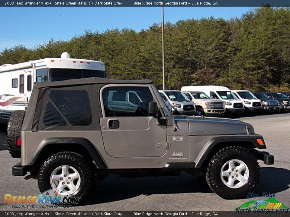 2003 Jeep Wrangler X 4x4 Shale Green Metallic / Dark Slate Gray Photo #7
