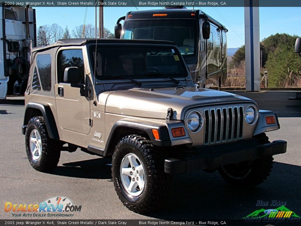 2003 Jeep Wrangler X 4x4 Shale Green Metallic / Dark Slate Gray Photo #8