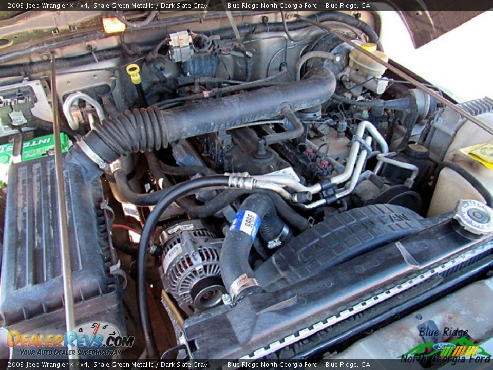 2003 Jeep Wrangler X 4x4 Shale Green Metallic / Dark Slate Gray Photo #11
