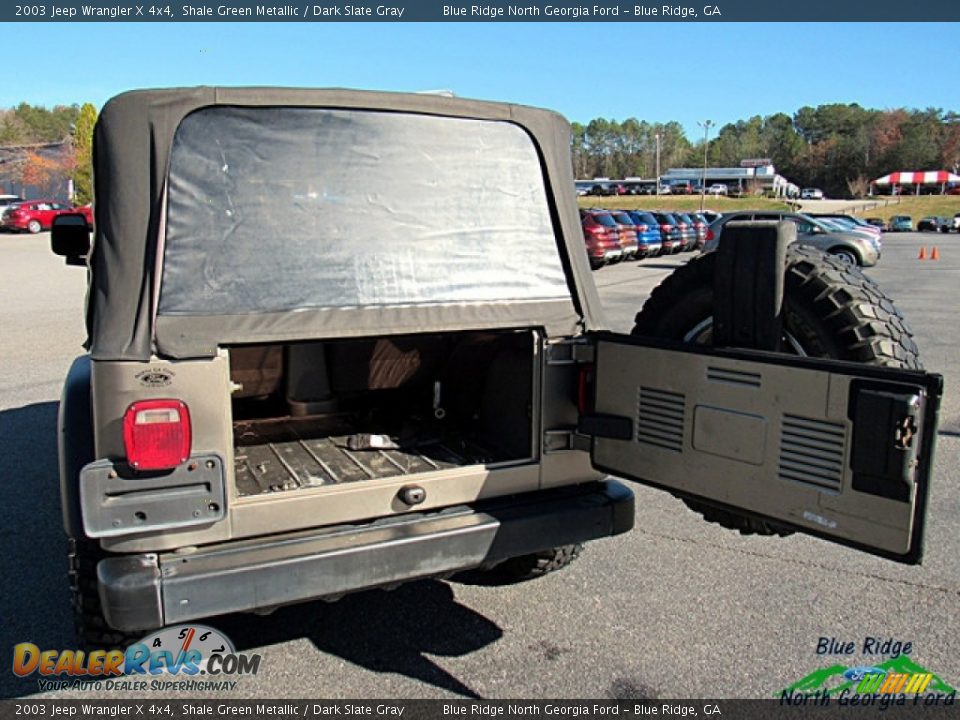 2003 Jeep Wrangler X 4x4 Shale Green Metallic / Dark Slate Gray Photo #16