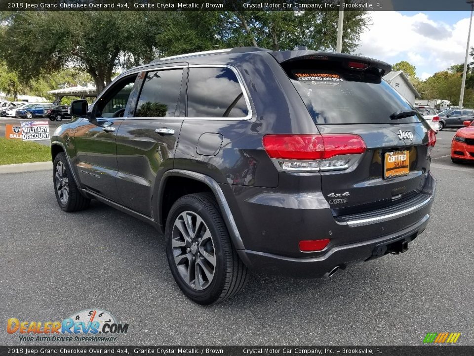 2018 Jeep Grand Cherokee Overland 4x4 Granite Crystal Metallic / Brown Photo #3