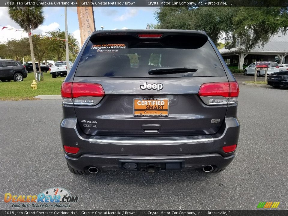 2018 Jeep Grand Cherokee Overland 4x4 Granite Crystal Metallic / Brown Photo #4