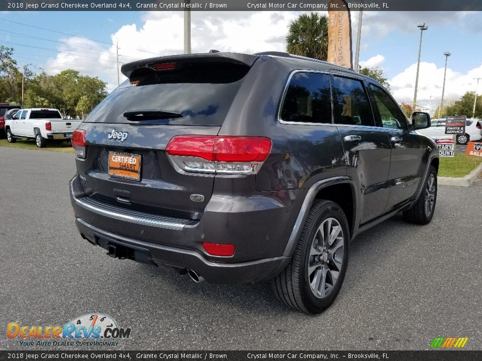 2018 Jeep Grand Cherokee Overland 4x4 Granite Crystal Metallic / Brown Photo #5