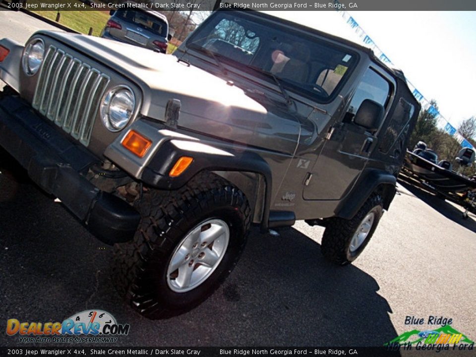 2003 Jeep Wrangler X 4x4 Shale Green Metallic / Dark Slate Gray Photo #23