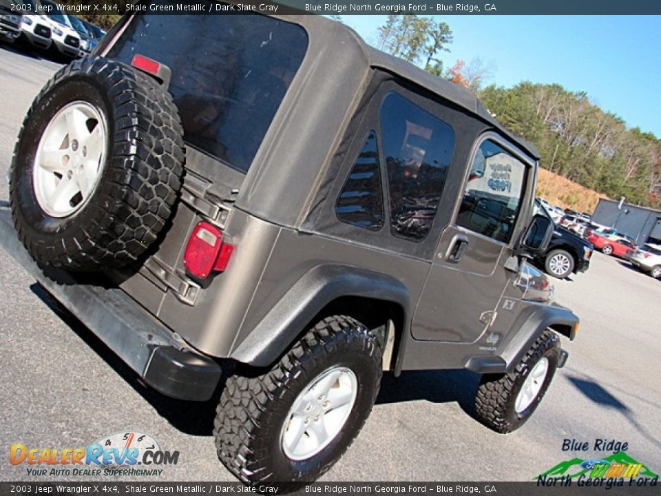 2003 Jeep Wrangler X 4x4 Shale Green Metallic / Dark Slate Gray Photo #25