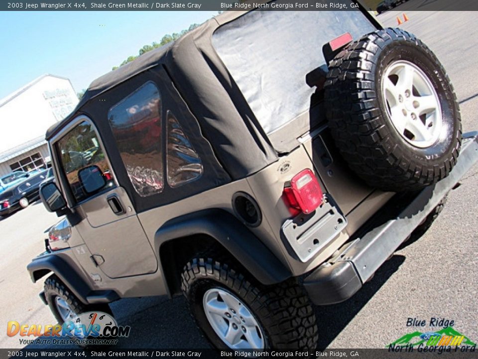 2003 Jeep Wrangler X 4x4 Shale Green Metallic / Dark Slate Gray Photo #26