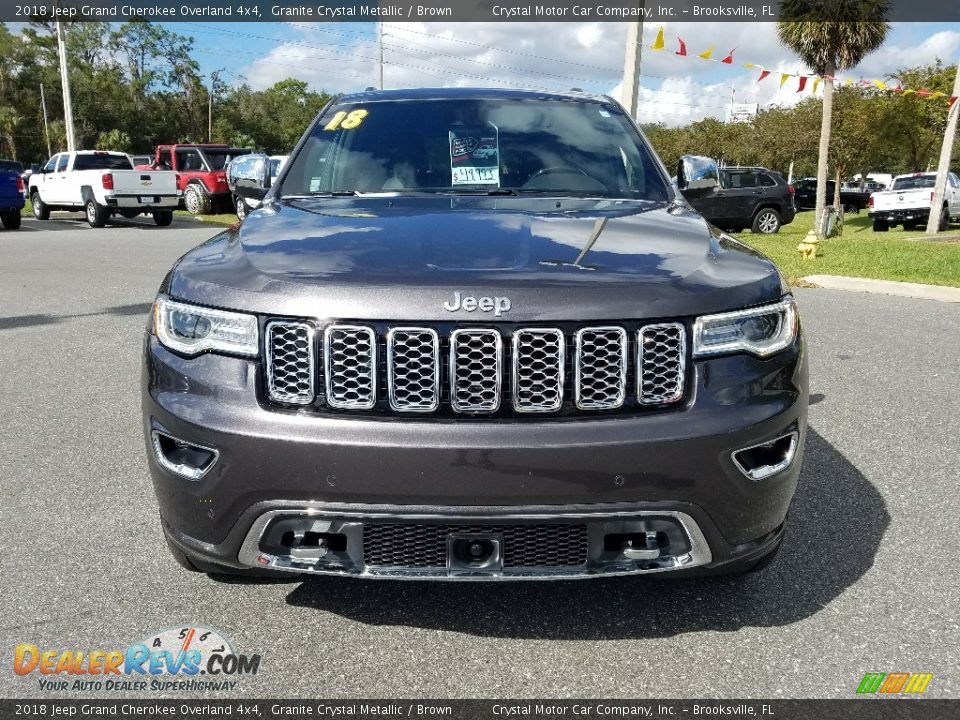 2018 Jeep Grand Cherokee Overland 4x4 Granite Crystal Metallic / Brown Photo #8