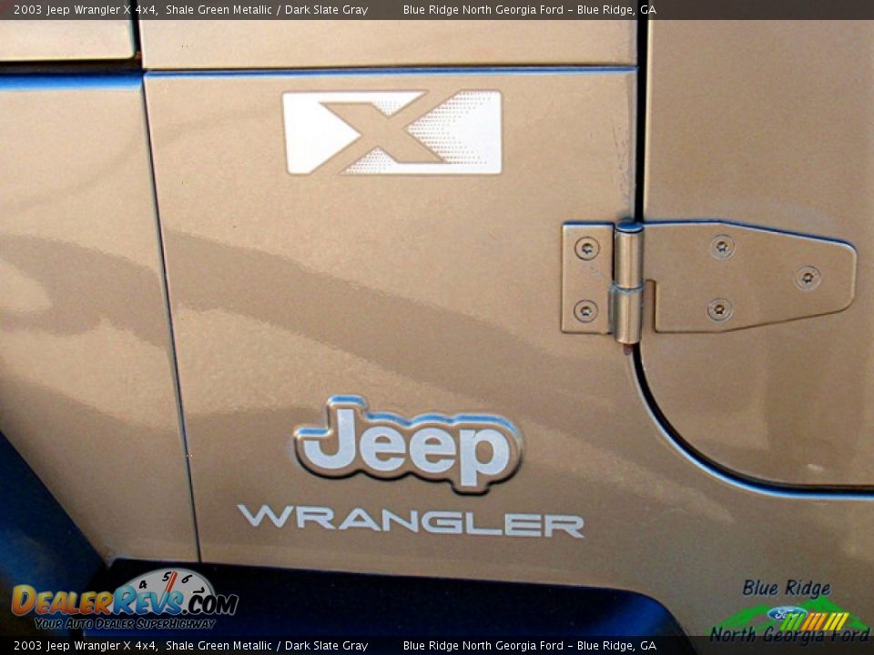 2003 Jeep Wrangler X 4x4 Shale Green Metallic / Dark Slate Gray Photo #27