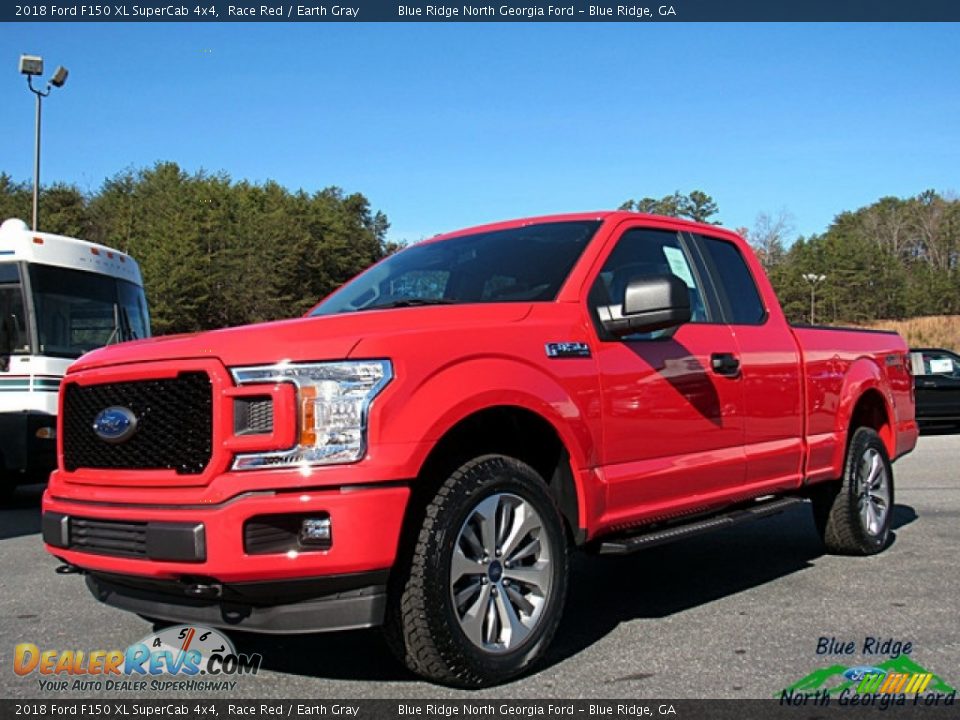 2018 Ford F150 XL SuperCab 4x4 Race Red / Earth Gray Photo #1