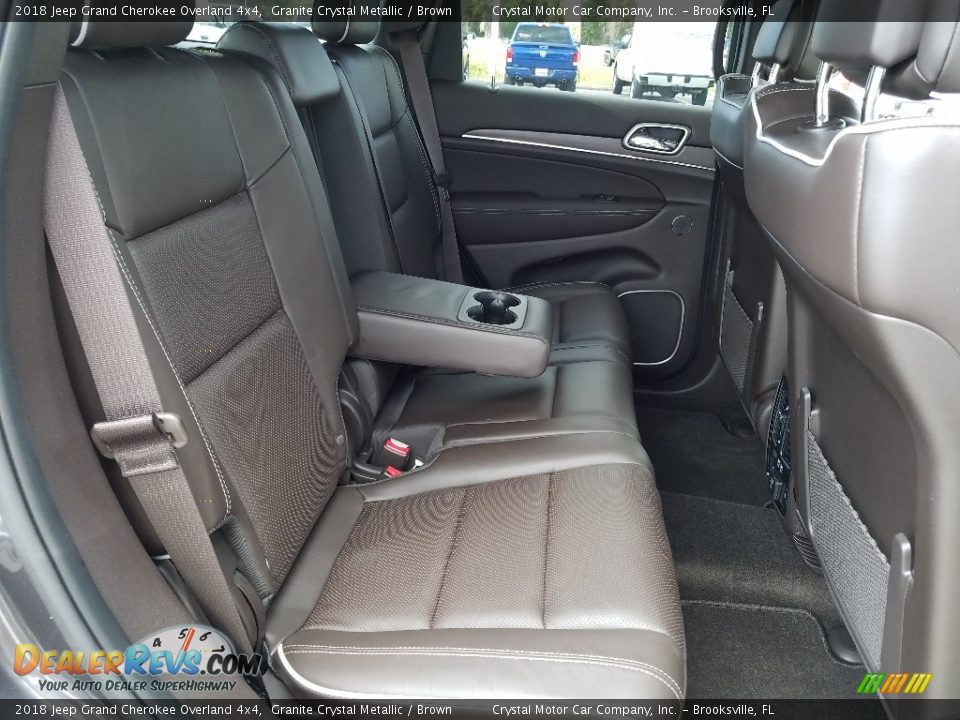 Rear Seat of 2018 Jeep Grand Cherokee Overland 4x4 Photo #11