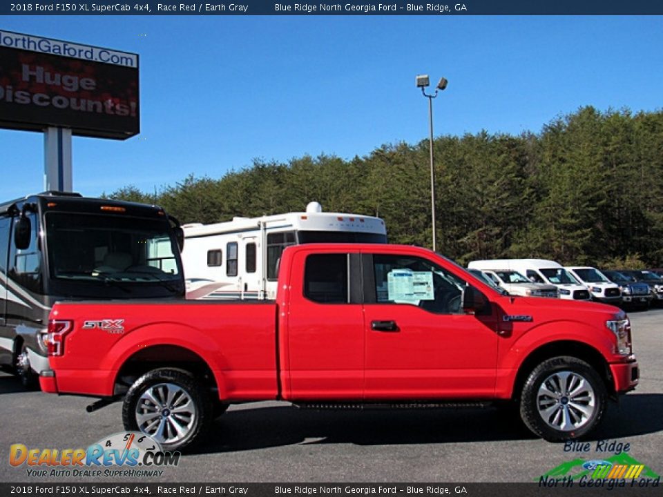 2018 Ford F150 XL SuperCab 4x4 Race Red / Earth Gray Photo #6