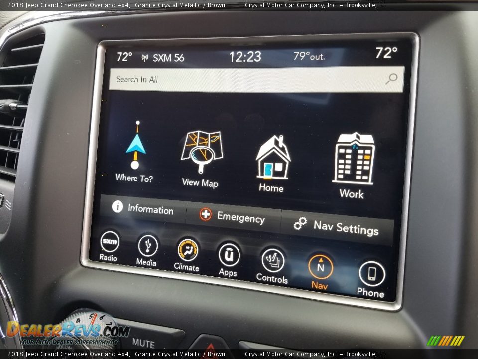 2018 Jeep Grand Cherokee Overland 4x4 Granite Crystal Metallic / Brown Photo #15