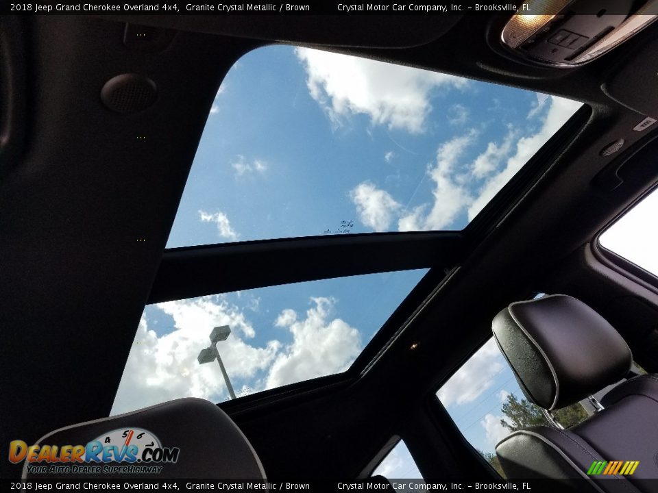 2018 Jeep Grand Cherokee Overland 4x4 Granite Crystal Metallic / Brown Photo #18
