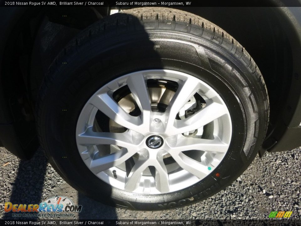 2018 Nissan Rogue SV AWD Brilliant Silver / Charcoal Photo #2