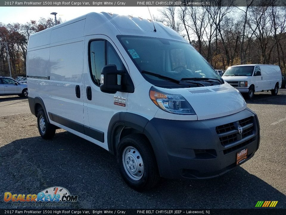 2017 Ram ProMaster 1500 High Roof Cargo Van Bright White / Gray Photo #1