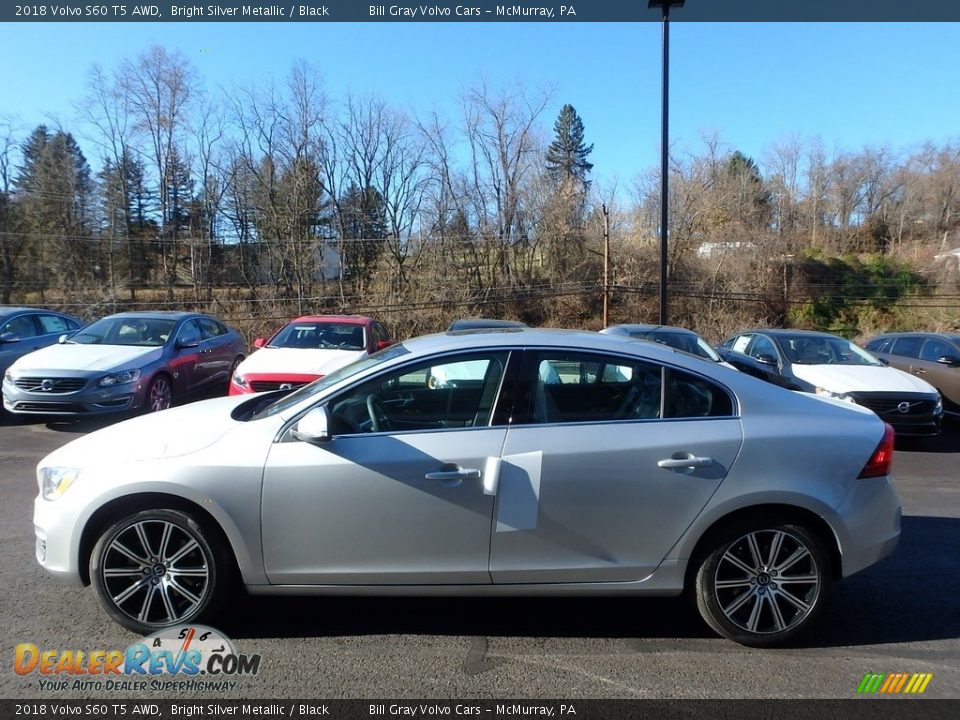 2018 Volvo S60 T5 AWD Bright Silver Metallic / Black Photo #4