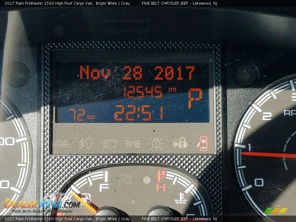 2017 Ram ProMaster 1500 High Roof Cargo Van Bright White / Gray Photo #5